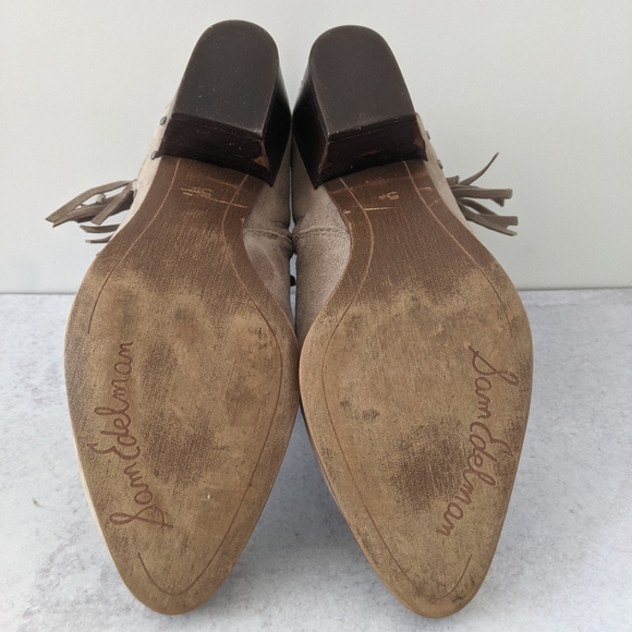 Sam Edelman Rudie Studded Fringe Suede Ankle Boot Bootie 5.5 - Picture 8 of 8